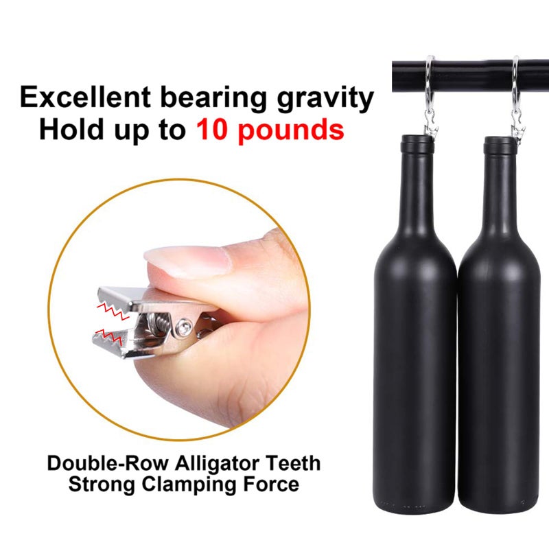 Lansian 100 Pack Curtain Rings with Clips Hooks 1.5 inch Rustproof Matte Metal Stainless Steel Drapery Rings for Tension Rod Bracket Eyelets Decorative Hangers, Silver (1.5" Interior Diameter) - Image 3